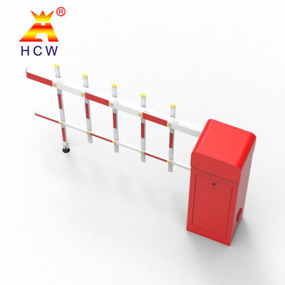 Parking Lot Barrier Arm Gate 6m Security Boom Gate Remote Control 160W