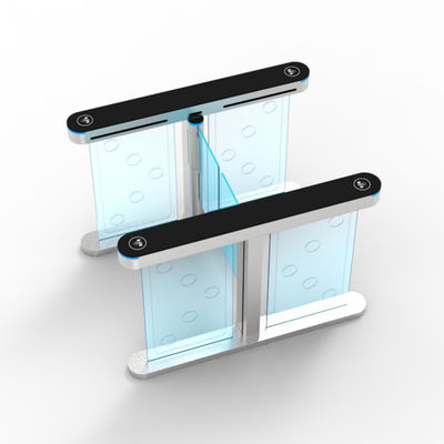 Speed Turnstile Gate Customizable Face Recognition Detector Led Cylinder For Office Building