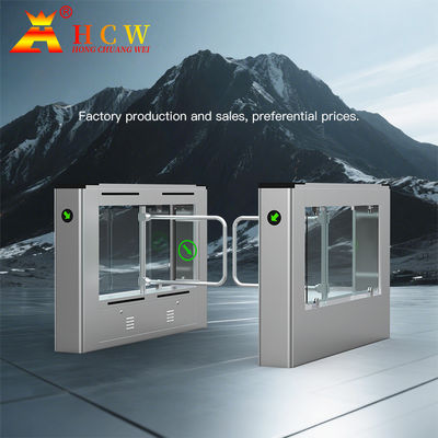 HCW Pedestrian Swing  Turnstile  Barrier Gate For Gym  With Face Recognition