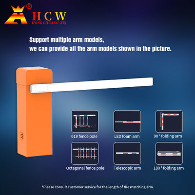 HCW Traffic Pole Barrier Gate Adjustable Community Electric AC110V 150W OEM Parking