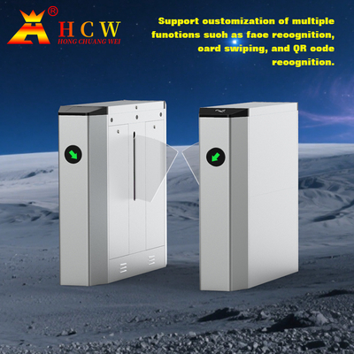 Airport SS304 Flap Barrier Turnstile Pedestrian Access Control System