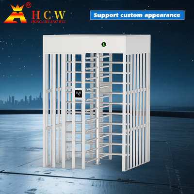 HCW Biometric Full Height Turnstile Gate Bi Directional 304SS Security With Pedestrian Control System