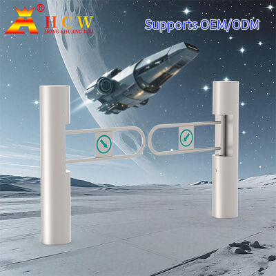 HCW Stainless Steel Barrier Turnstile Gate with Adjustable Channel Width (600-1250mm) and 5 Million Cycle Lifespan for High Traffic Areas