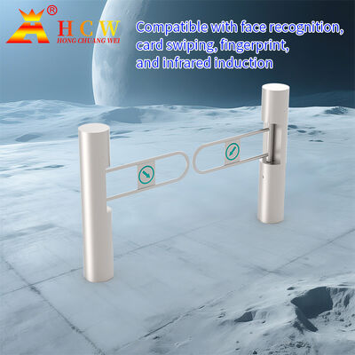 HCW Stainless Steel Barrier Turnstile Gate with Adjustable Channel Width (600-1250mm) and 5 Million Cycle Lifespan for High Traffic Areas