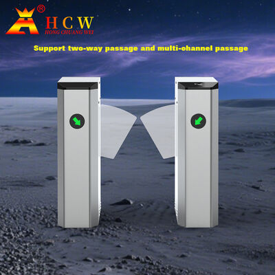 HCW Face Recognition Turnstile Security Wing Gate with 304 Stainless Steel Face Recognition Turnstile wing gate