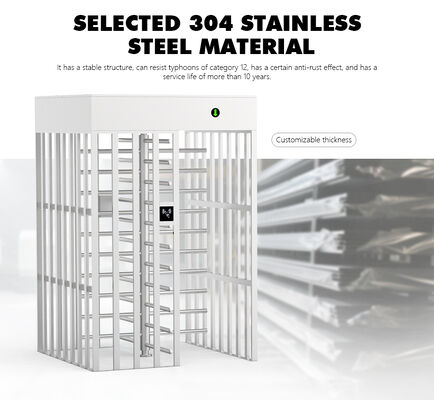 HCW Full Height Turnstile Security Gate with 600mm Channel Width RS232/RS485 Communication and ISO 9001/CE Certification