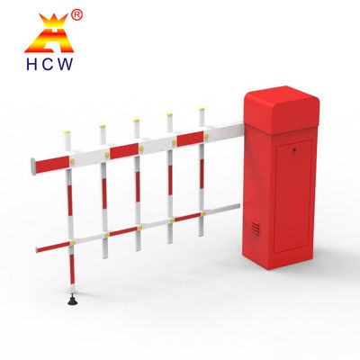 Parking Lot Barrier Arm Gate 6m Security Boom Gate Remote Control 160W