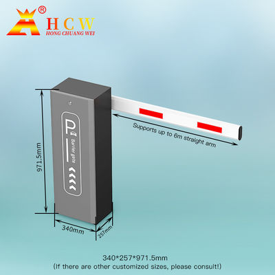 CE EMC Toll Barrier Gate / Customized 3.5m Length Vehicle Boom Barrier System