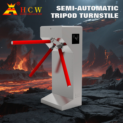 HCW Relay Signal Fully Automatic Tripod Turnstile Gate 220V Intelligent Management