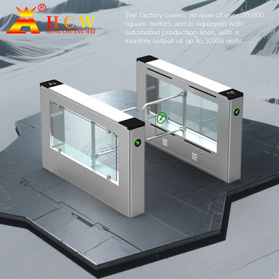 HCW Pedestrian Swing  Turnstile  Barrier Gate For Gym  With Face Recognition
