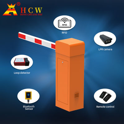 HCW Traffic Pole Barrier Gate Adjustable Community Electric AC110V 150W OEM Parking