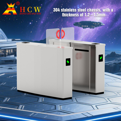 304 Stainless Steel Sliding Turnstile Barrier Gate High Security Infrared Anti Pinch