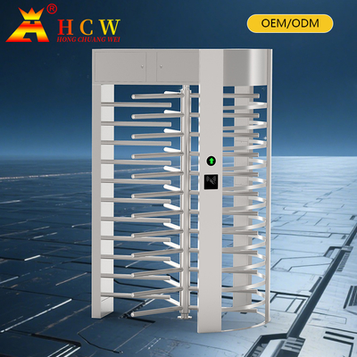Revolving Full Height Turnstile Gate RFID 2D Readers For Pedestrian