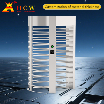 Revolving Full Height Turnstile Gate RFID 2D Readers For Pedestrian