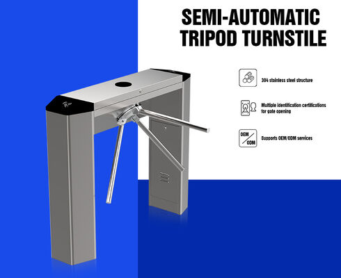 AC220V±10% Tripod Turnstile Gate with QR Code Ticket and -25℃ to 70℃ Working Environment for Secure Access Control
