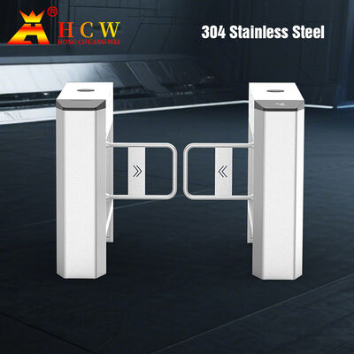 SS304 Swing Barrier Turnstile with 20W Motor Power 4 Pairs Infrared Detection and 2 Million Working Life for Entrance Control