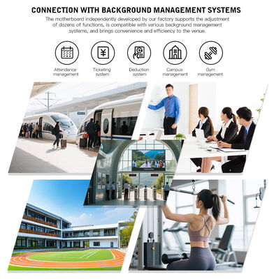 HCW Automatic Turnstile Gate with 30-40 Passages/Minute Throughput 10mm Plexiglass Door Wings and 3-Million-Cycle Durability
