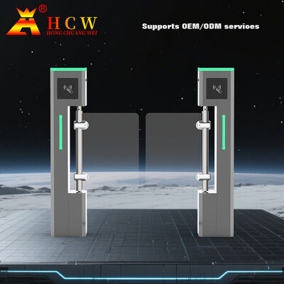 HCW Barrier Turnstile Gate with 600-1000mm Channel Width 30W DC Brushless Motor and 20-40 People/Minute Throughput for Pedestrian Management