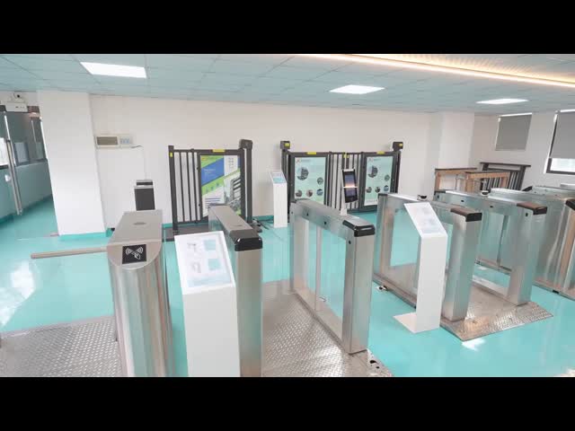 HCW Automatic Turnstile Gate with 600-900mm Channel Width 6-Pair Infrared Radiation and 30-40 People/Minute Throughput