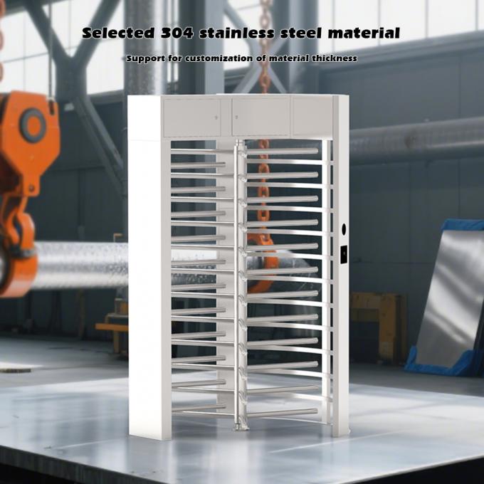 HCW Sus304 Full Height Pedestrian Revolving Gate Turnstile Face ...